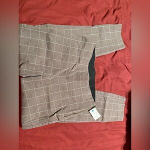 a new day Taupe Checkered Trousers